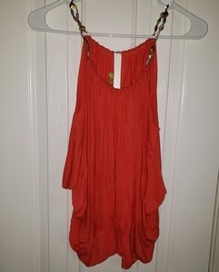 Orange beaded top medium large